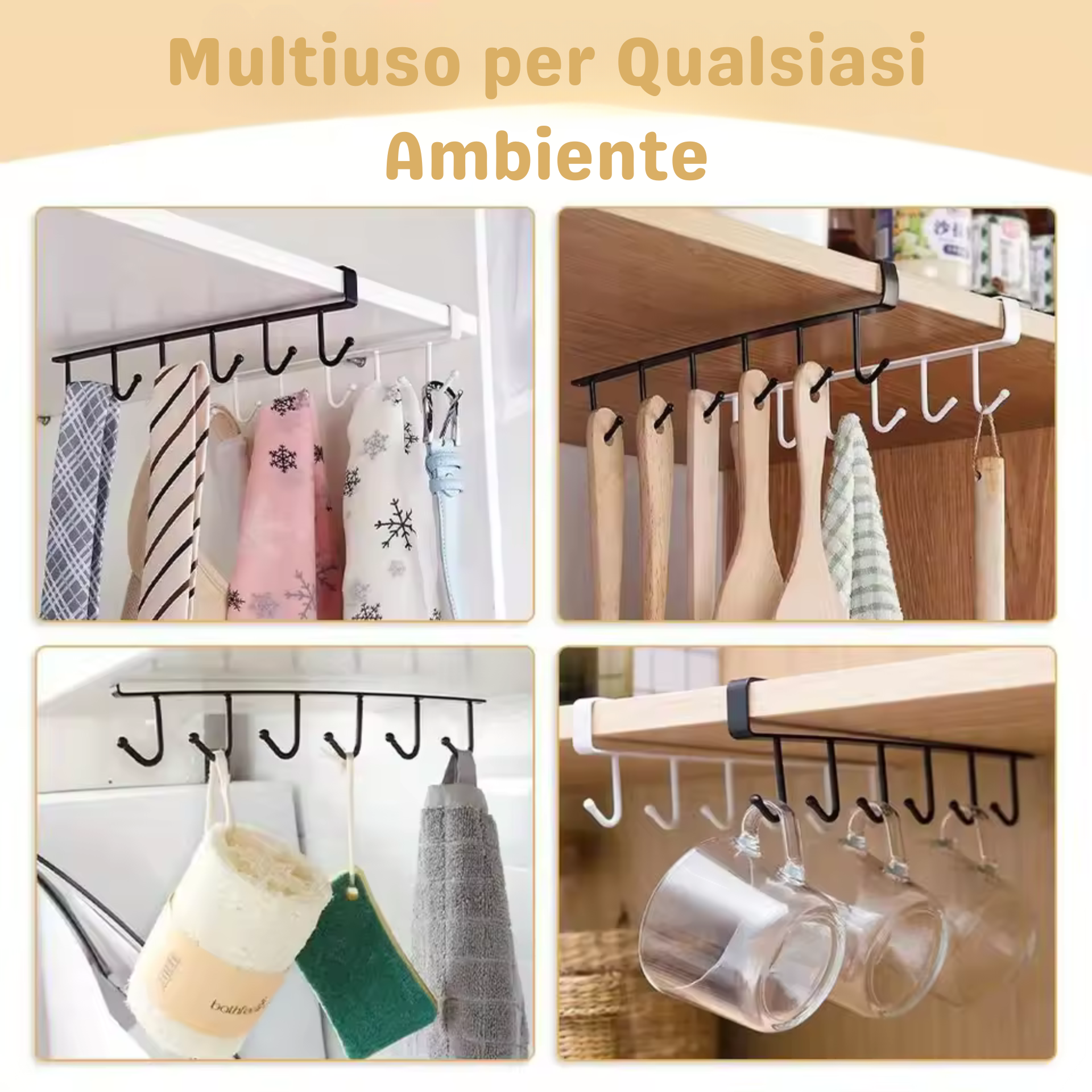 Gancio Sottomensola Multiuso Salvaspazio