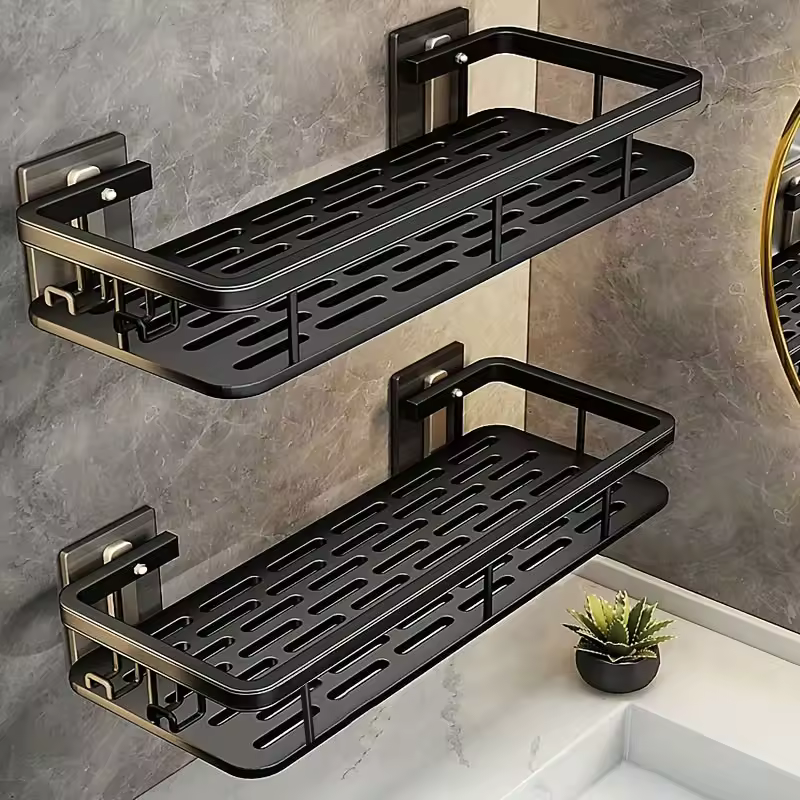 Organizer da parete per bagno in alluminio