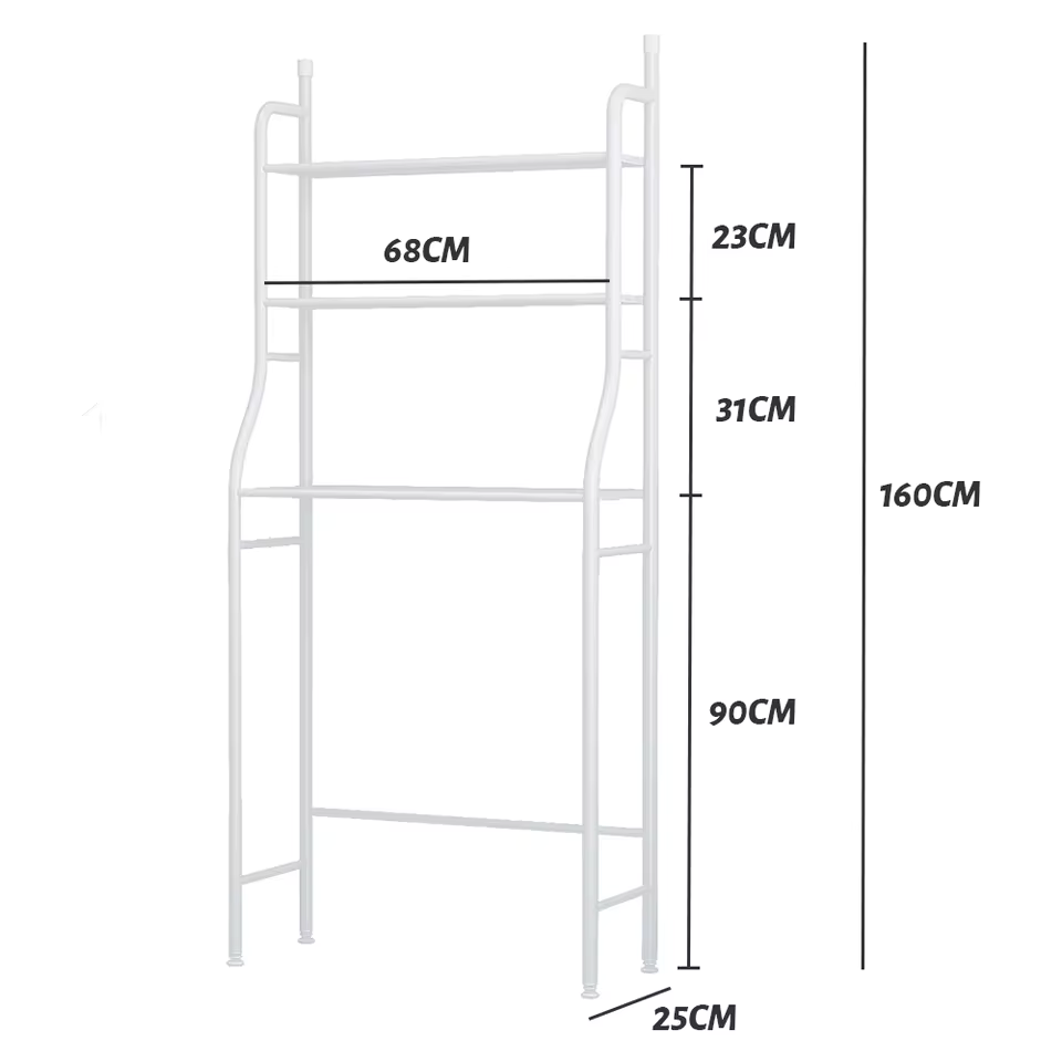 Scaffale Sopralavatrice Salvaspazio a 3 Ripiani