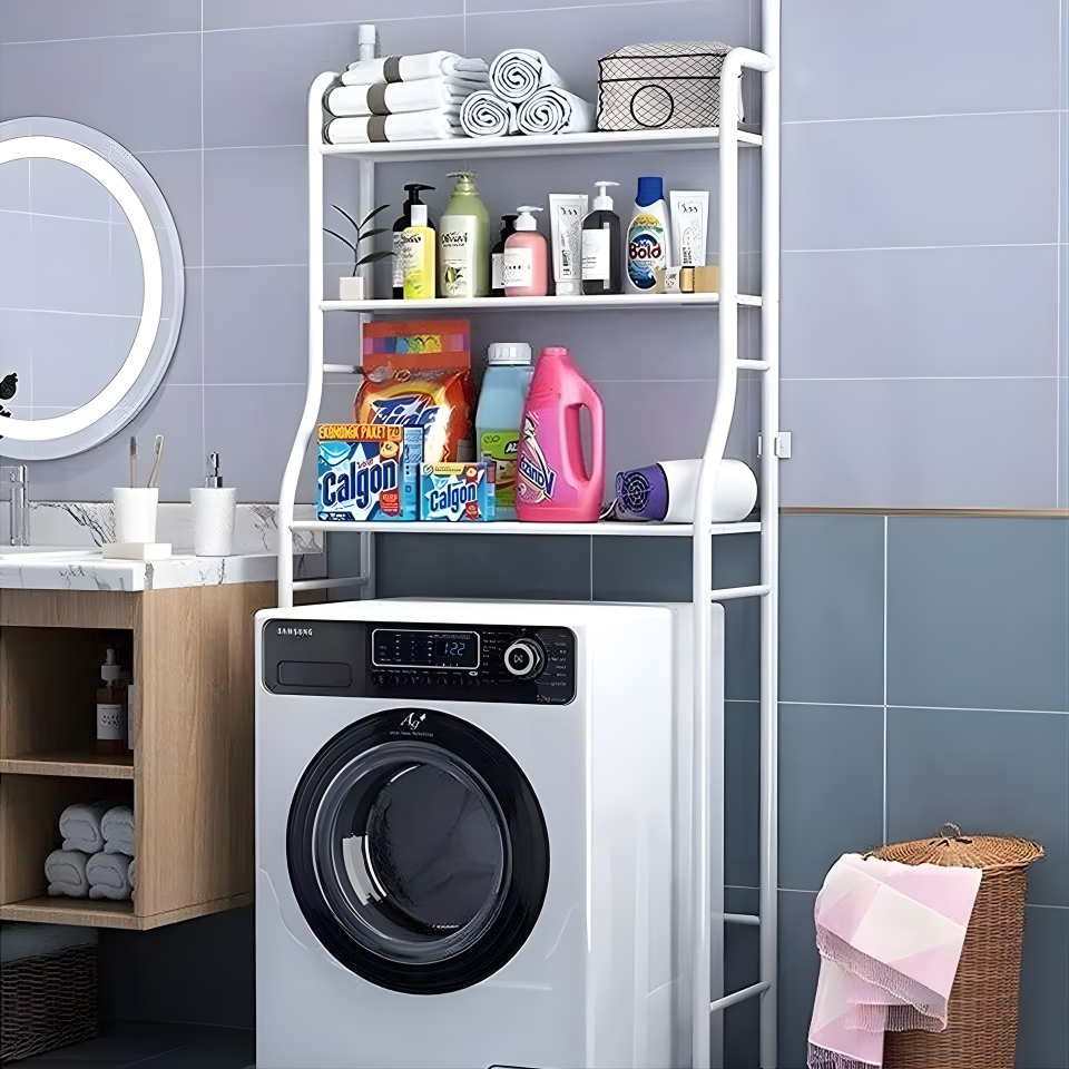 Scaffale Sopralavatrice Salvaspazio a 3 Ripiani